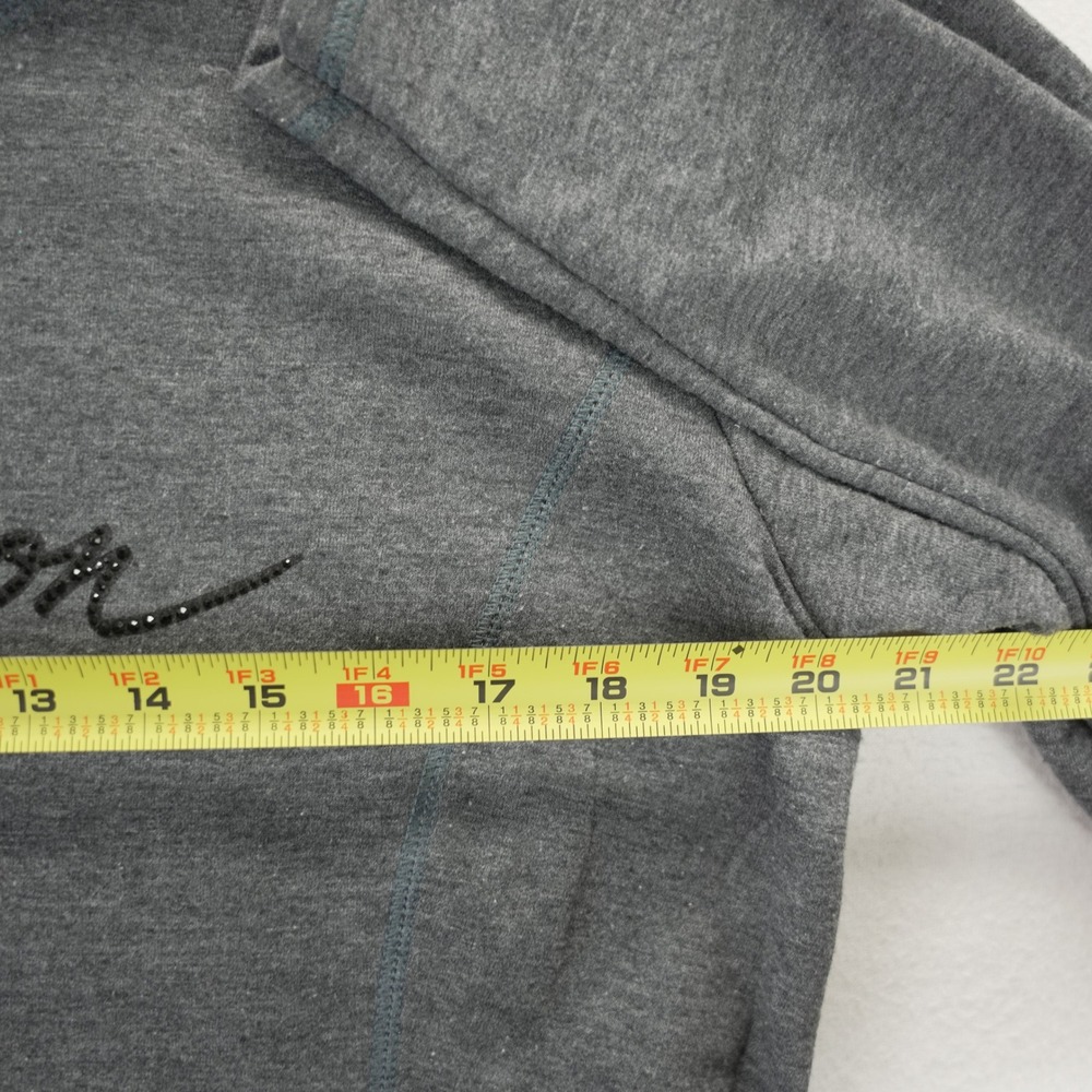 Harley-Davidson Las Vegas Rhinestone Script Hoodie Gray Womens Large Pullover - Picture 5 of 9
